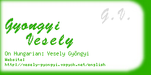 gyongyi vesely business card
